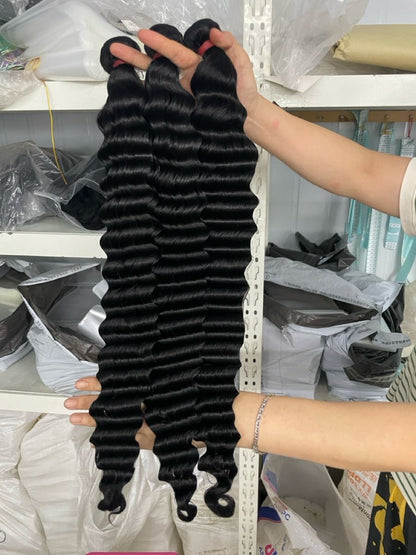 LOT DE 3 BUNDLES Deep wave - virgin hair