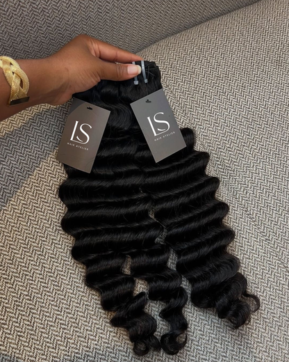 LOT DE 3 BUNDLES Deep wave - virgin hair